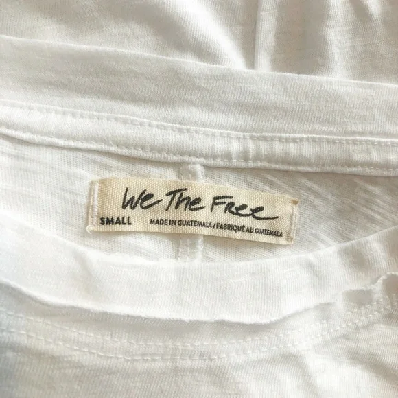 Free People Arden Oversized Long Sleeve Tee In Optic White. NWOT! Sz S & M - Picture 5 of 7